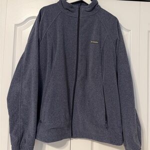 Columbia Heathered Blue Zip-Up Jacket